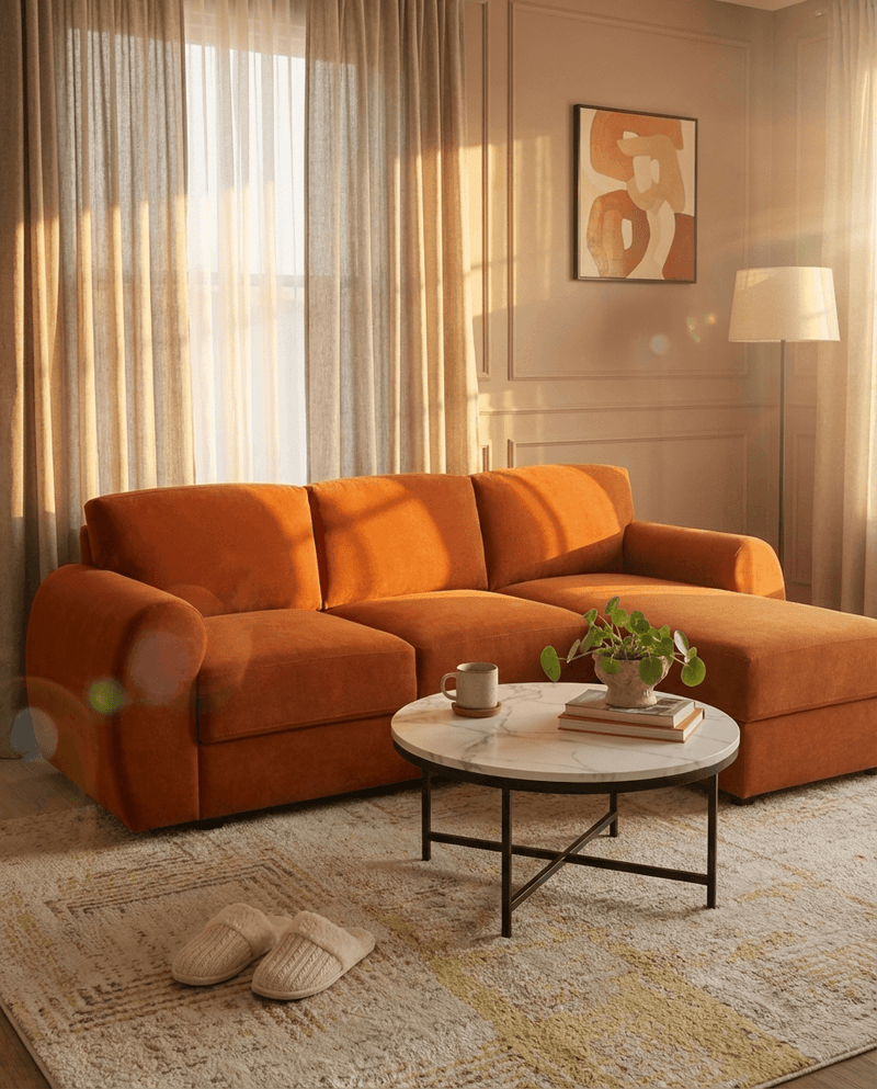 ORANGE sofa